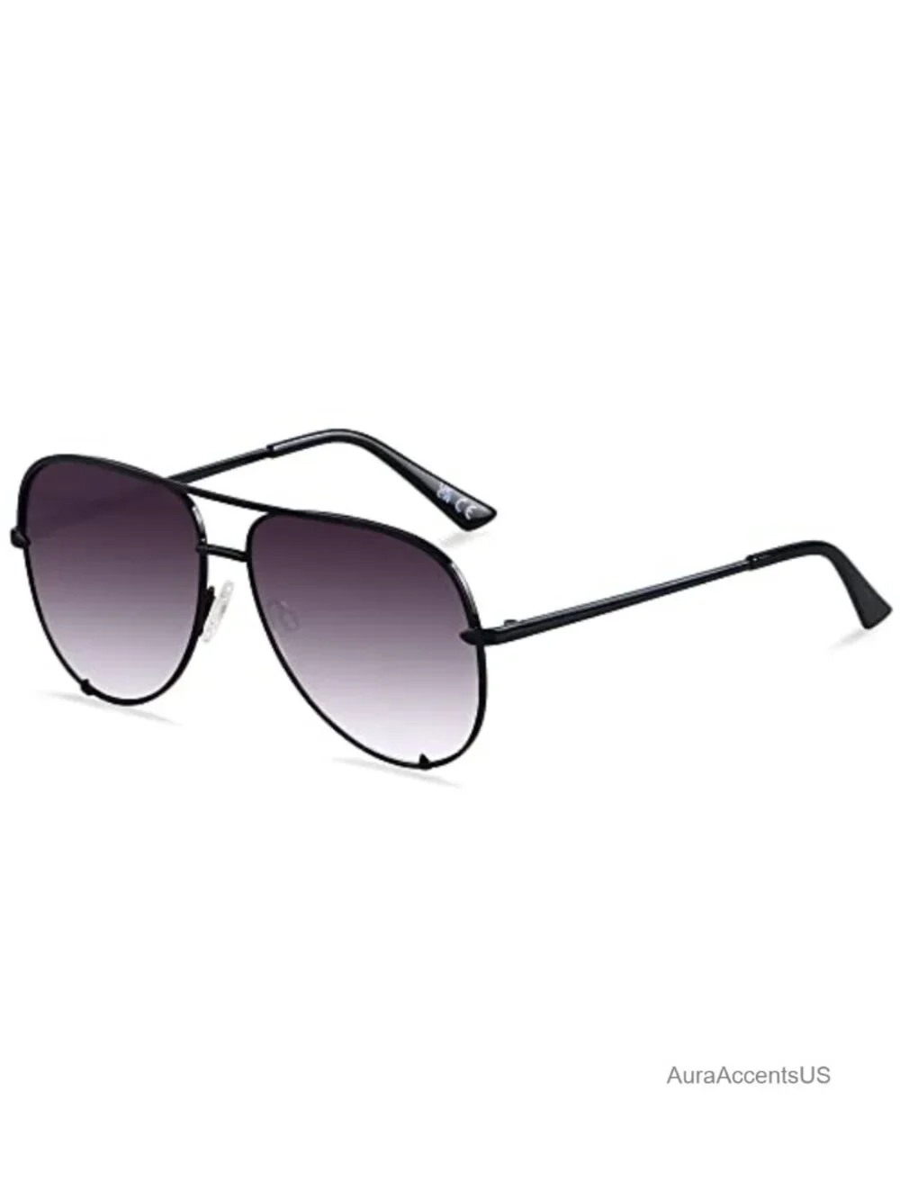 Oversized Aviator Sunglasses UV400 Protection Full Frame Metal